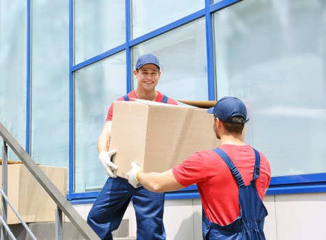 Local removal team handling a move in Wimbledon with careful loading