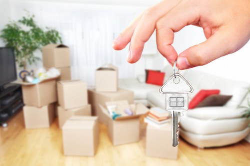 Prepared boxes and furniture for a student relocation in Wimbledon