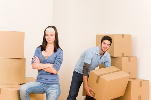 Local removals team handling a commercial move in Wimbledon